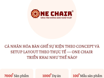 Cá nhân hóa bàn ghế sự kiện theo concept và setup layout theo thực tế — ONE CHAIR triển khai như thế nào?
