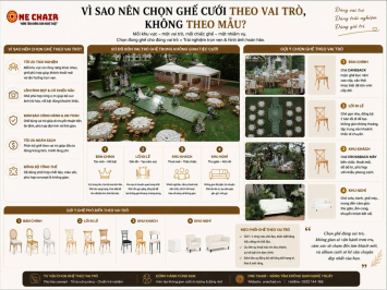Mỗi vị trí một vai trò — cách chọn ghế cưới cao cấp cho từng khu