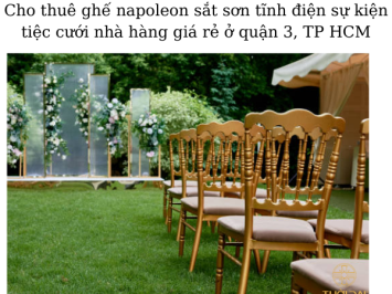 Cho thuê ghế napoleon sắt sơn tĩnh điện sự kiện tiệc cưới nhà hàng giá rẻ ở quận 3, TP HCM