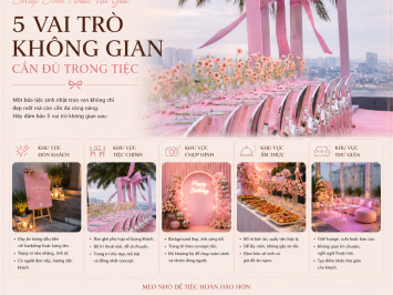 Setup sinh nhật tại gia: 5 vai trò không gian cần đủ trong tiệc