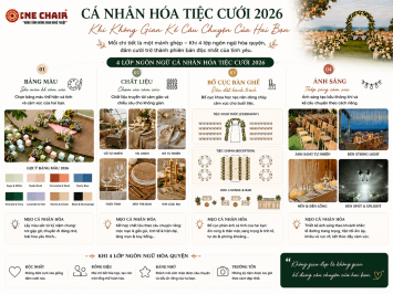 Cá Nhân Hóa Tiệc Cưới 2026 — Khi Không Gian Kể Câu Chuyện Của Hai Bạn