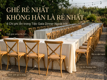 Chọn Ghế Rẻ Nhất Cho Gala Dinner Outdoor — Bạn Đang Trả Đắt Hơn Mà Không Biết