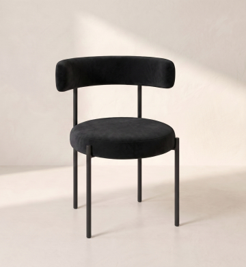 Bouclé Chair – Black