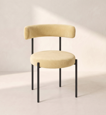 Bouclé Chair – Butter Yellow