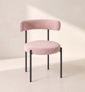 Bouclé Chair – Pink