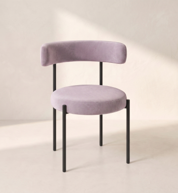 Bouclé Chair – Soft Lilac