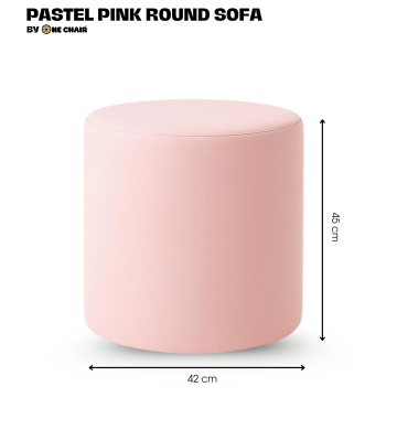 Ghế Sofa Đôn Tròn Màu Hồng Pastel – Duyên Dáng & Ngọt Ngào Cho Tiệc Cưới & Sự Kiện