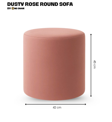 Ghế Sofa Đôn Tròn Màu Dusty Rose – Quyến Rũ & Tinh Tế Trong Mọi Không Gian Sự Kiện