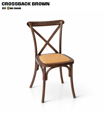 NEW - Ghế Crossback Brown | Phong Cách Sang Trọng và Đậm Chất Cổ Điển