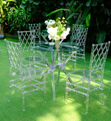 Diamond Chair – Bàn Ghế Bar Trong Suốt Hiện Đại Tinh Tế Cho Sự Kiện Sang Trọng