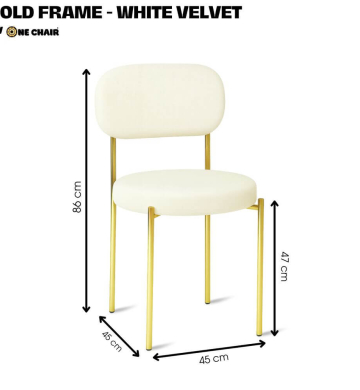 Ghế Velvet Trắng Khung Vàng – Điểm Nhấn Luxury Cho Tiệc Cưới & Sự Kiện Cao Cấp