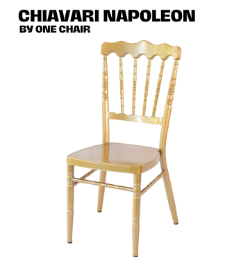 Ghế chiavari napoleon sự kiện tiệc cưới phong cách nhà hàng hoàng gia