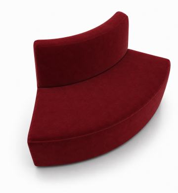 Sofa Sự Kiện Cong Modular Wave Burgundy – Sắc Đỏ Thượng Lưu Định Nghĩa Không Gian Gala | ONE CHAIR