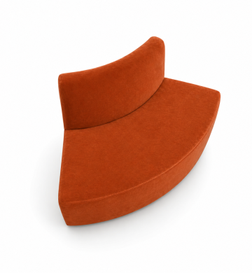 Sofa Cong Sự Kiện Modular Wave Terracotta – Hơi Thở Đất Nung Ấm Áp Cho Không Gian Sự Kiện | ONE CHAIR