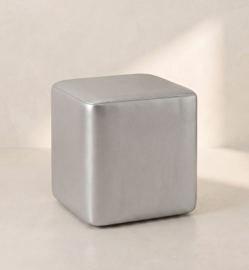 Đôn Vuông – Silver Metallic