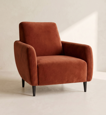 Single Sofa – Burnt Orange