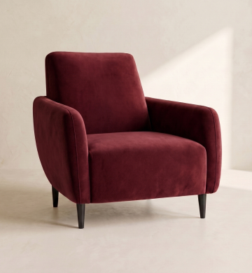 Single Sofa – Burgundy Wine
