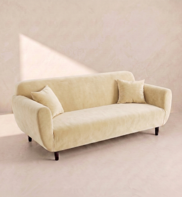 Long Sofa – Butter Yellow