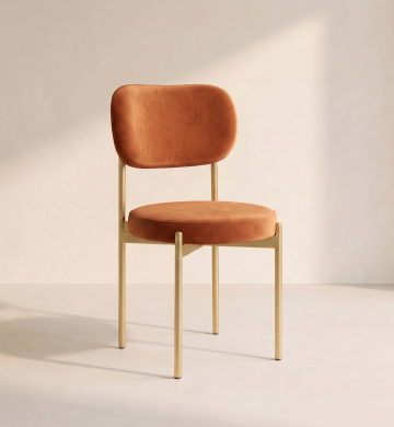 Velvet Chair – Burnt Orange
