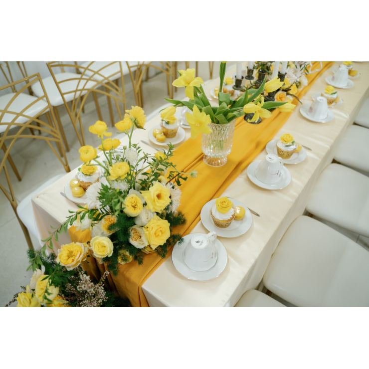 Sweet Yellow Family Wedding Ceremony at Beautiful Home
