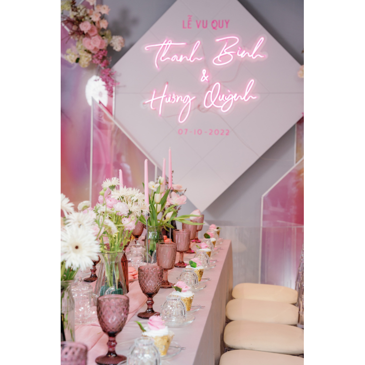 Sweet Pink Family Wedding Ceremony at Beautiful Home